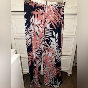 Women’s flowy floral wide leg pants